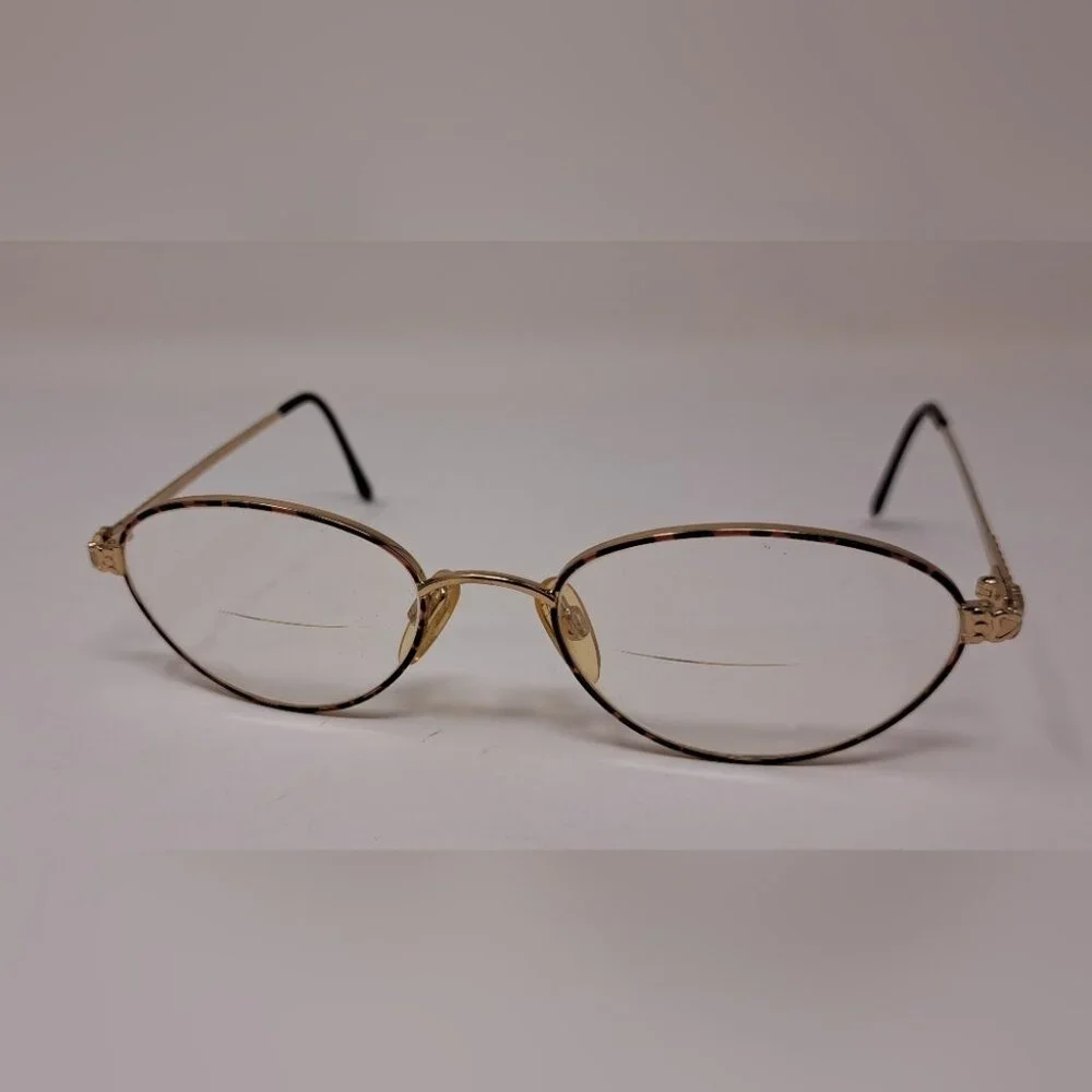 Yves Saint Laurent Women's Glasses Gold Metal Havana Frames 4084 Y119 52-19-130